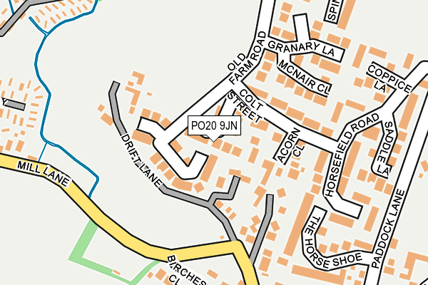 PO20 9JN map - OS OpenMap – Local (Ordnance Survey) PO20 9JN map - OS OpenMap – Local (Ordnance Survey)