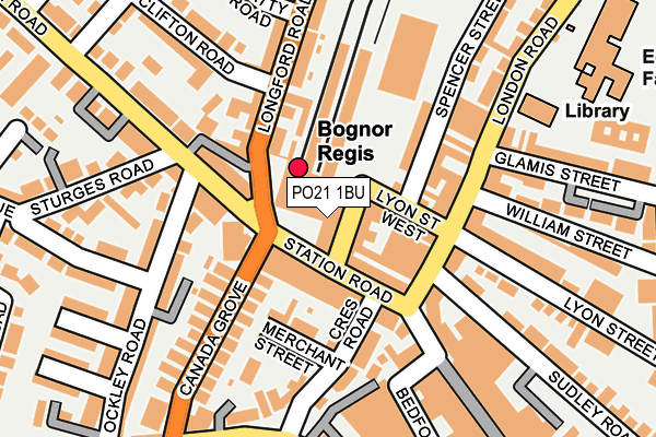 PO21 1BU map - OS OpenMap – Local (Ordnance Survey)