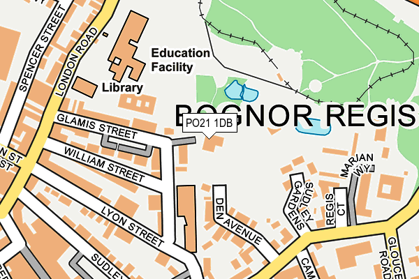 PO21 1DB map - OS OpenMap – Local (Ordnance Survey)