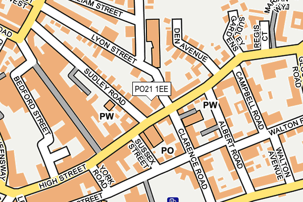PO21 1EE map - OS OpenMap – Local (Ordnance Survey) PO21 1EE map - OS OpenMap – Local (Ordnance Survey)