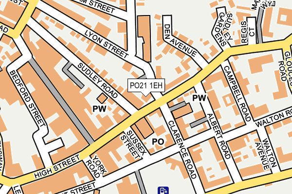 PO21 1EH map - OS OpenMap – Local (Ordnance Survey) PO21 1EH map - OS OpenMap – Local (Ordnance Survey)