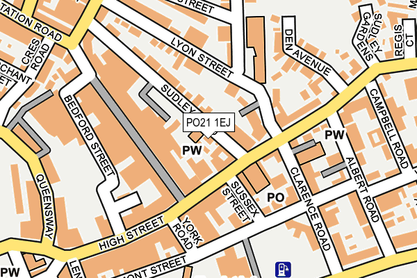 PO21 1EJ map - OS OpenMap – Local (Ordnance Survey) PO21 1EJ map - OS OpenMap – Local (Ordnance Survey)