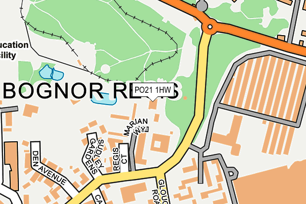 PO21 1HW map - OS OpenMap – Local (Ordnance Survey)
