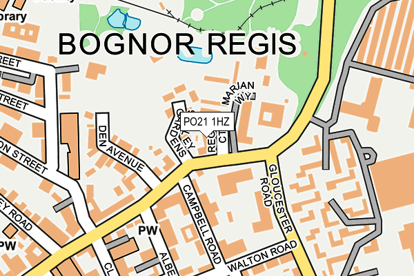 PO21 1HZ map - OS OpenMap – Local (Ordnance Survey)