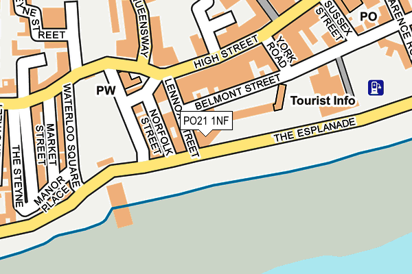 PO21 1NF map - OS OpenMap – Local (Ordnance Survey)