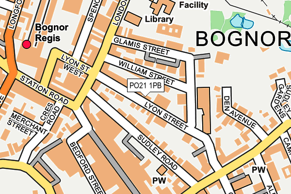 PO21 1PB map - OS OpenMap – Local (Ordnance Survey)