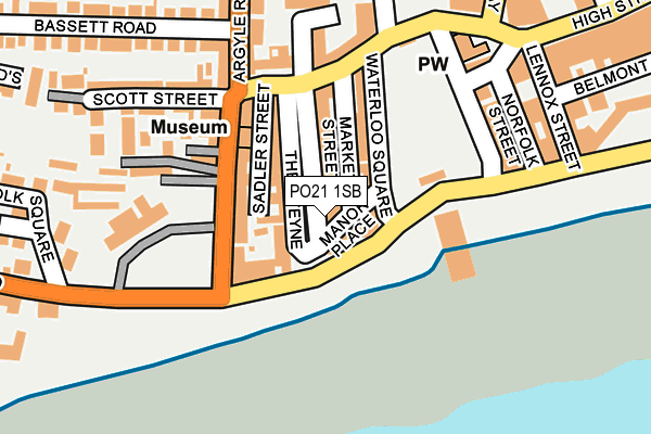 PO21 1SB map - OS OpenMap – Local (Ordnance Survey) PO21 1SB map - OS OpenMap – Local (Ordnance Survey)