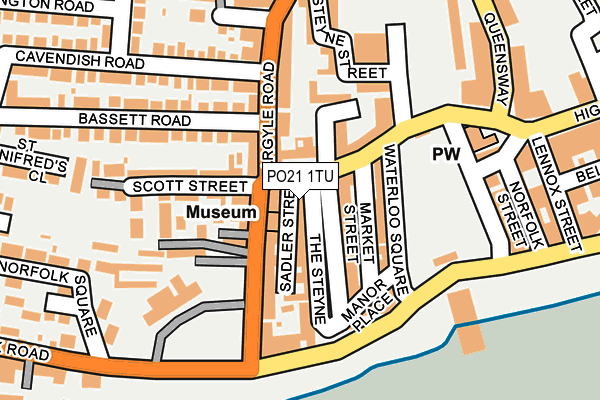 PO21 1TU map - OS OpenMap – Local (Ordnance Survey)