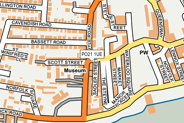 PO21 1UE map - OS OpenMap – Local (Ordnance Survey) PO21 1UE map - OS OpenMap – Local (Ordnance Survey)
