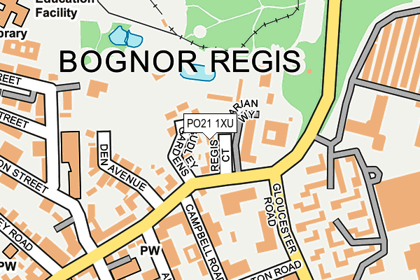 PO21 1XU map - OS OpenMap – Local (Ordnance Survey)