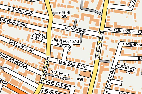 PO21 2AG map - OS OpenMap – Local (Ordnance Survey) PO21 2AG map - OS OpenMap – Local (Ordnance Survey)