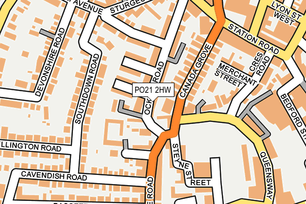 PO21 2HW map - OS OpenMap – Local (Ordnance Survey) PO21 2HW map - OS OpenMap – Local (Ordnance Survey)