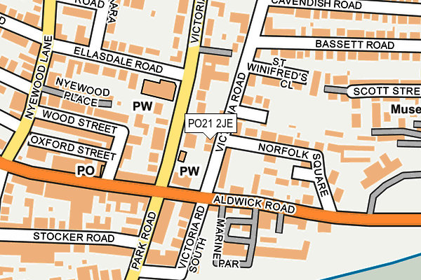PO21 2JE map - OS OpenMap – Local (Ordnance Survey) PO21 2JE map - OS OpenMap – Local (Ordnance Survey)