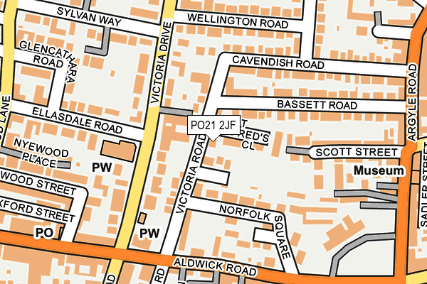 PO21 2JF map - OS OpenMap – Local (Ordnance Survey) PO21 2JF map - OS OpenMap – Local (Ordnance Survey)