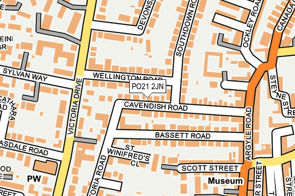 PO21 2JN map - OS OpenMap – Local (Ordnance Survey) PO21 2JN map - OS OpenMap – Local (Ordnance Survey)