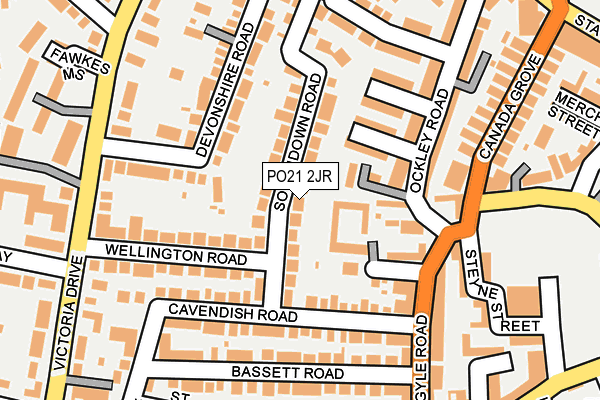 PO21 2JR map - OS OpenMap – Local (Ordnance Survey) PO21 2JR map - OS OpenMap – Local (Ordnance Survey)