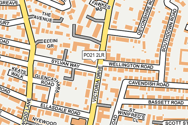PO21 2LR map - OS OpenMap – Local (Ordnance Survey) PO21 2LR map - OS OpenMap – Local (Ordnance Survey)
