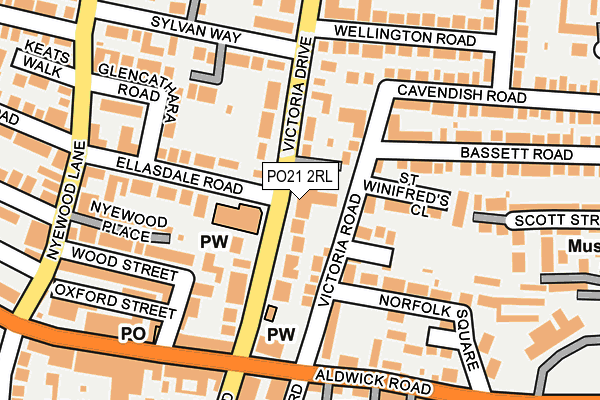 PO21 2RL map - OS OpenMap – Local (Ordnance Survey) PO21 2RL map - OS OpenMap – Local (Ordnance Survey)