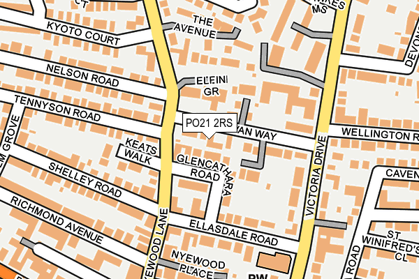 PO21 2RS map - OS OpenMap – Local (Ordnance Survey) PO21 2RS map - OS OpenMap – Local (Ordnance Survey)