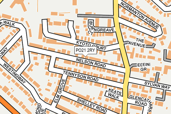 PO21 2RY map - OS OpenMap – Local (Ordnance Survey) PO21 2RY map - OS OpenMap – Local (Ordnance Survey)