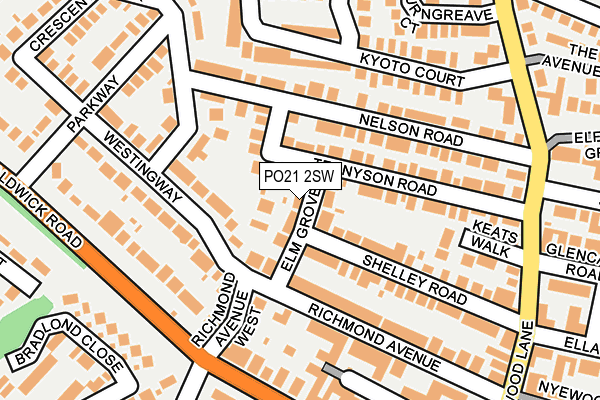 PO21 2SW map - OS OpenMap – Local (Ordnance Survey) PO21 2SW map - OS OpenMap – Local (Ordnance Survey)