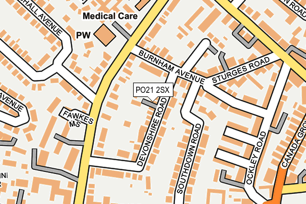 PO21 2SX map - OS OpenMap – Local (Ordnance Survey) PO21 2SX map - OS OpenMap – Local (Ordnance Survey)