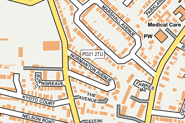 PO21 2TU map - OS OpenMap – Local (Ordnance Survey) PO21 2TU map - OS OpenMap – Local (Ordnance Survey)