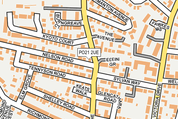 PO21 2UE map - OS OpenMap – Local (Ordnance Survey) PO21 2UE map - OS OpenMap – Local (Ordnance Survey)