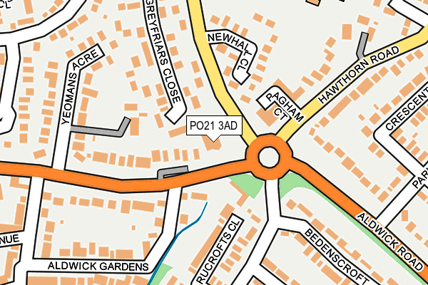 PO21 3AD map - OS OpenMap – Local (Ordnance Survey) PO21 3AD map - OS OpenMap – Local (Ordnance Survey)
