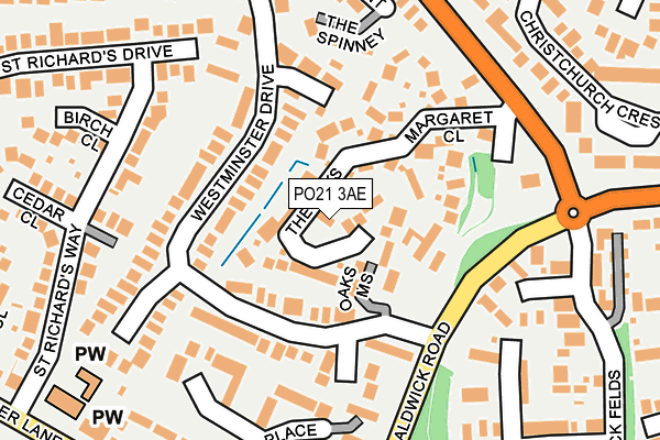 PO21 3AE map - OS OpenMap – Local (Ordnance Survey) PO21 3AE map - OS OpenMap – Local (Ordnance Survey)