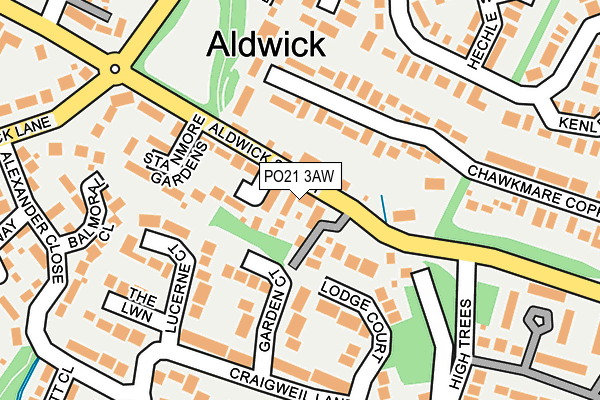 PO21 3AW map - OS OpenMap – Local (Ordnance Survey) PO21 3AW map - OS OpenMap – Local (Ordnance Survey)