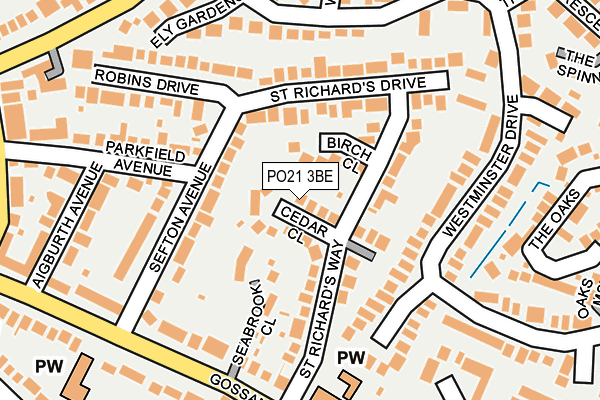 PO21 3BE map - OS OpenMap – Local (Ordnance Survey) PO21 3BE map - OS OpenMap – Local (Ordnance Survey)