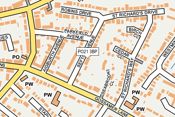PO21 3BP map - OS OpenMap – Local (Ordnance Survey) PO21 3BP map - OS OpenMap – Local (Ordnance Survey)