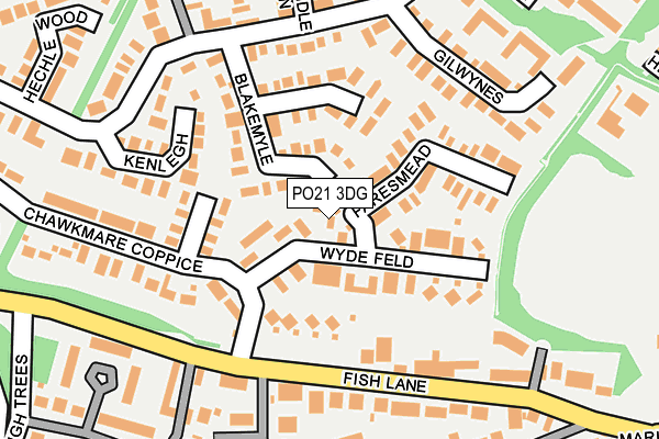PO21 3DG map - OS OpenMap – Local (Ordnance Survey) PO21 3DG map - OS OpenMap – Local (Ordnance Survey)