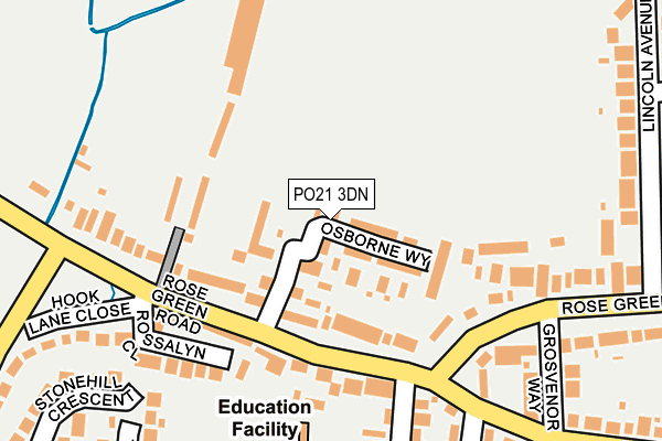 PO21 3DN map - OS OpenMap – Local (Ordnance Survey) PO21 3DN map - OS OpenMap – Local (Ordnance Survey)