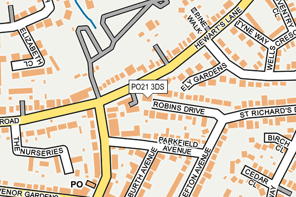 PO21 3DS map - OS OpenMap – Local (Ordnance Survey) PO21 3DS map - OS OpenMap – Local (Ordnance Survey)