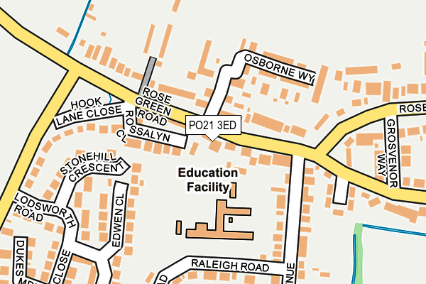 PO21 3ED map - OS OpenMap – Local (Ordnance Survey)