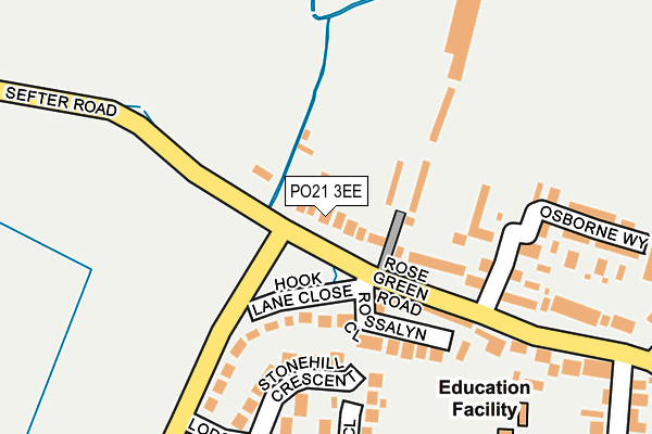 PO21 3EE map - OS OpenMap – Local (Ordnance Survey) PO21 3EE map - OS OpenMap – Local (Ordnance Survey)