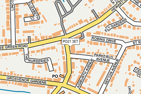 PO21 3ET map - OS OpenMap – Local (Ordnance Survey) PO21 3ET map - OS OpenMap – Local (Ordnance Survey)