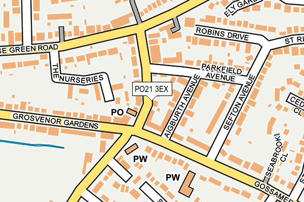 PO21 3EX map - OS OpenMap – Local (Ordnance Survey) PO21 3EX map - OS OpenMap – Local (Ordnance Survey)