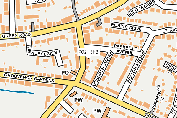 PO21 3HB map - OS OpenMap – Local (Ordnance Survey) PO21 3HB map - OS OpenMap – Local (Ordnance Survey)