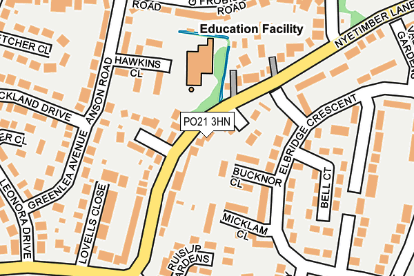 PO21 3HN map - OS OpenMap – Local (Ordnance Survey) PO21 3HN map - OS OpenMap – Local (Ordnance Survey)