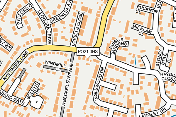 PO21 3HS map - OS OpenMap – Local (Ordnance Survey) PO21 3HS map - OS OpenMap – Local (Ordnance Survey)