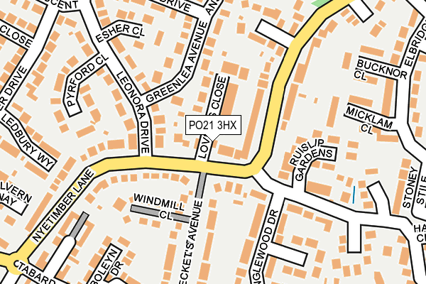 PO21 3HX map - OS OpenMap – Local (Ordnance Survey) PO21 3HX map - OS OpenMap – Local (Ordnance Survey)