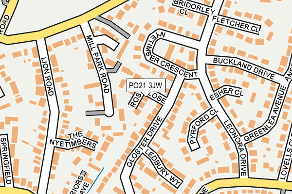 PO21 3JW map - OS OpenMap – Local (Ordnance Survey) PO21 3JW map - OS OpenMap – Local (Ordnance Survey)