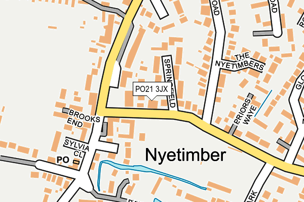 PO21 3JX map - OS OpenMap – Local (Ordnance Survey)