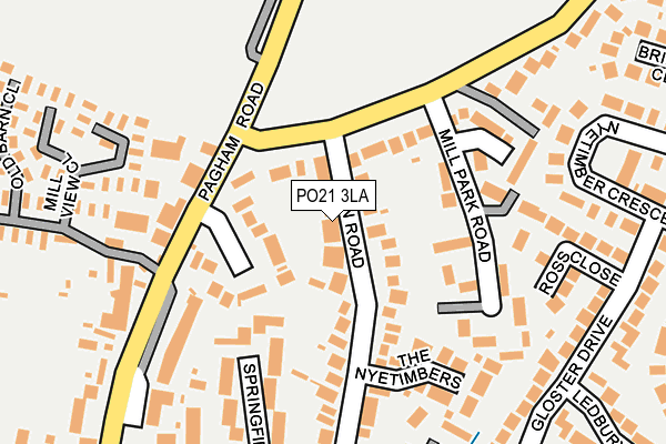 PO21 3LA map - OS OpenMap – Local (Ordnance Survey) PO21 3LA map - OS OpenMap – Local (Ordnance Survey)