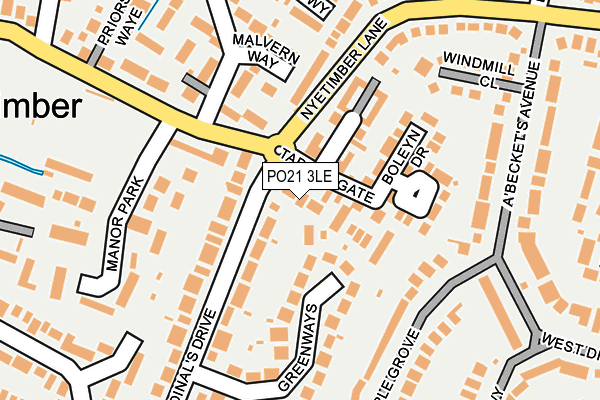 PO21 3LE map - OS OpenMap – Local (Ordnance Survey) PO21 3LE map - OS OpenMap – Local (Ordnance Survey)