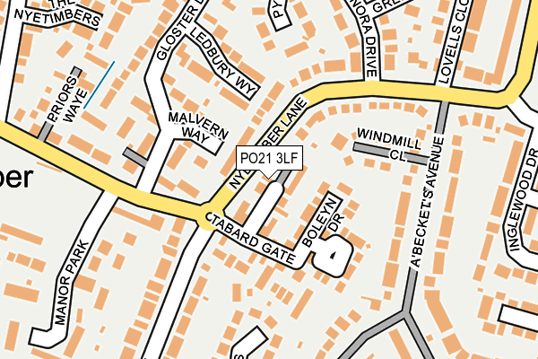 PO21 3LF map - OS OpenMap – Local (Ordnance Survey) PO21 3LF map - OS OpenMap – Local (Ordnance Survey)