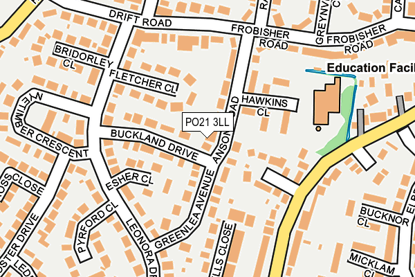 PO21 3LL map - OS OpenMap – Local (Ordnance Survey) PO21 3LL map - OS OpenMap – Local (Ordnance Survey)